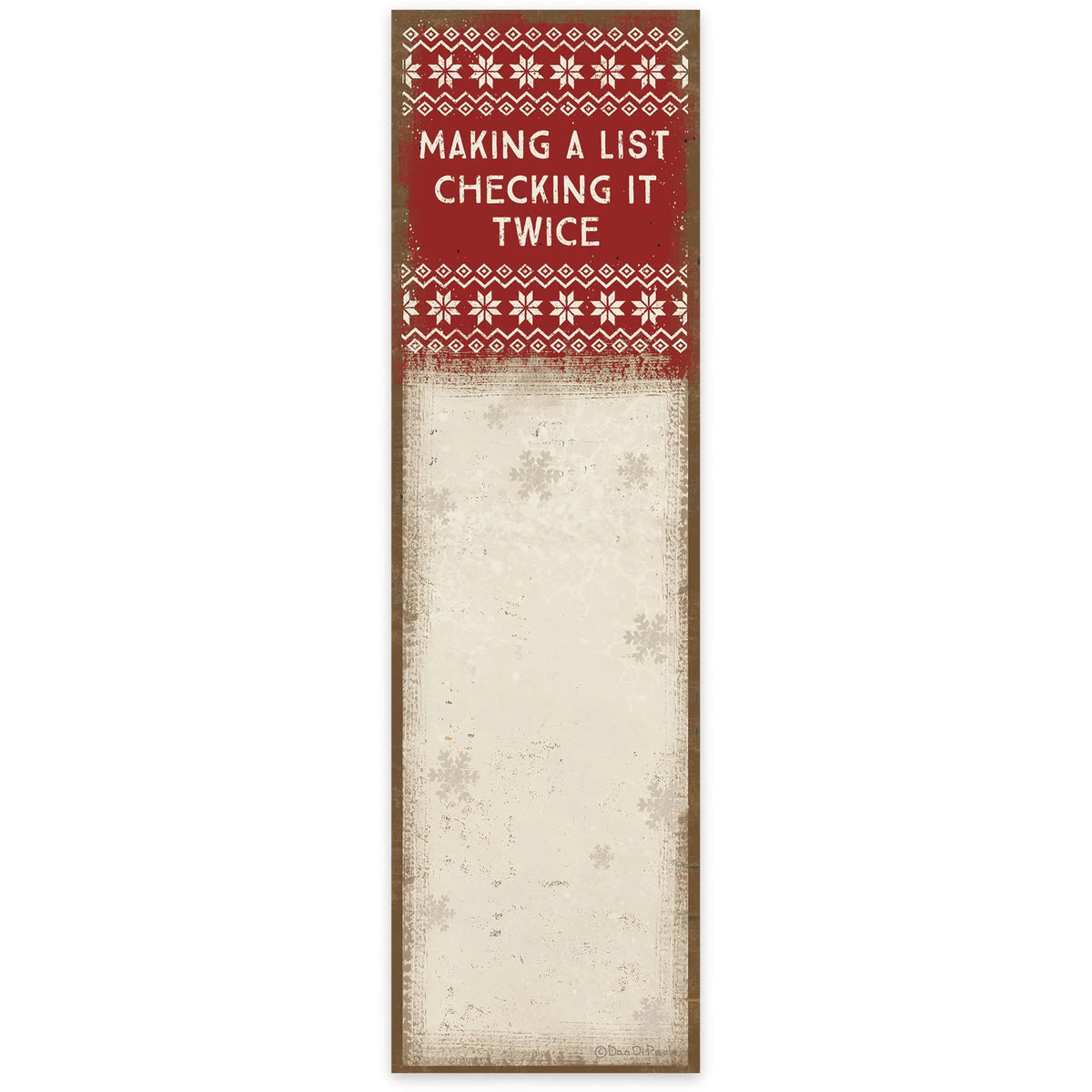 Making a List Checking It Twice Note Pad
