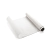 Roll of white parchment paper on a white background