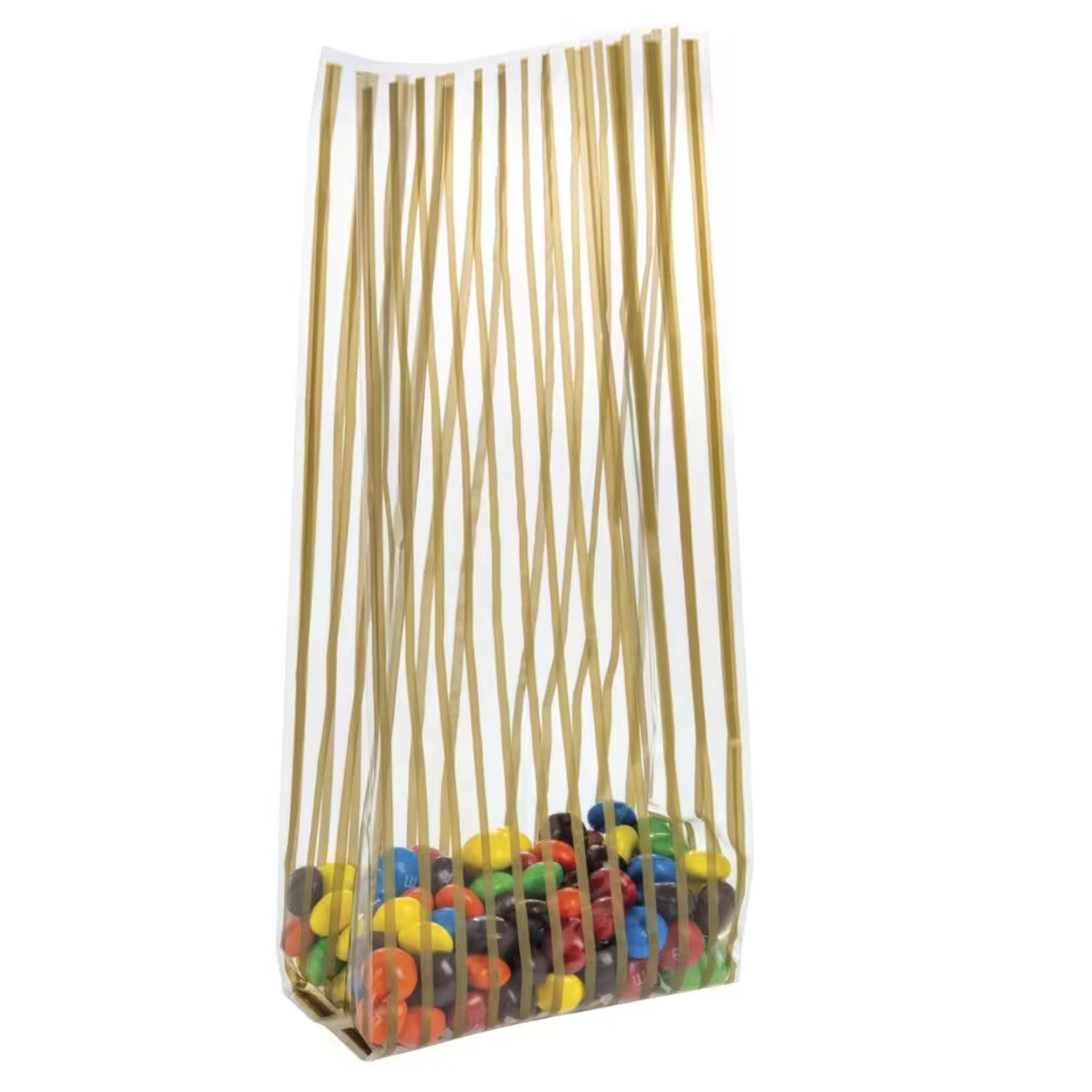 Cellophane Bag Vertical Stripe Gold  C4  10/100