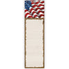 Vertical notepad with American flag design on a white background