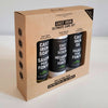 Caron & Doucet Cast Iron Ultimate Care Set packaging with three bottles inside.