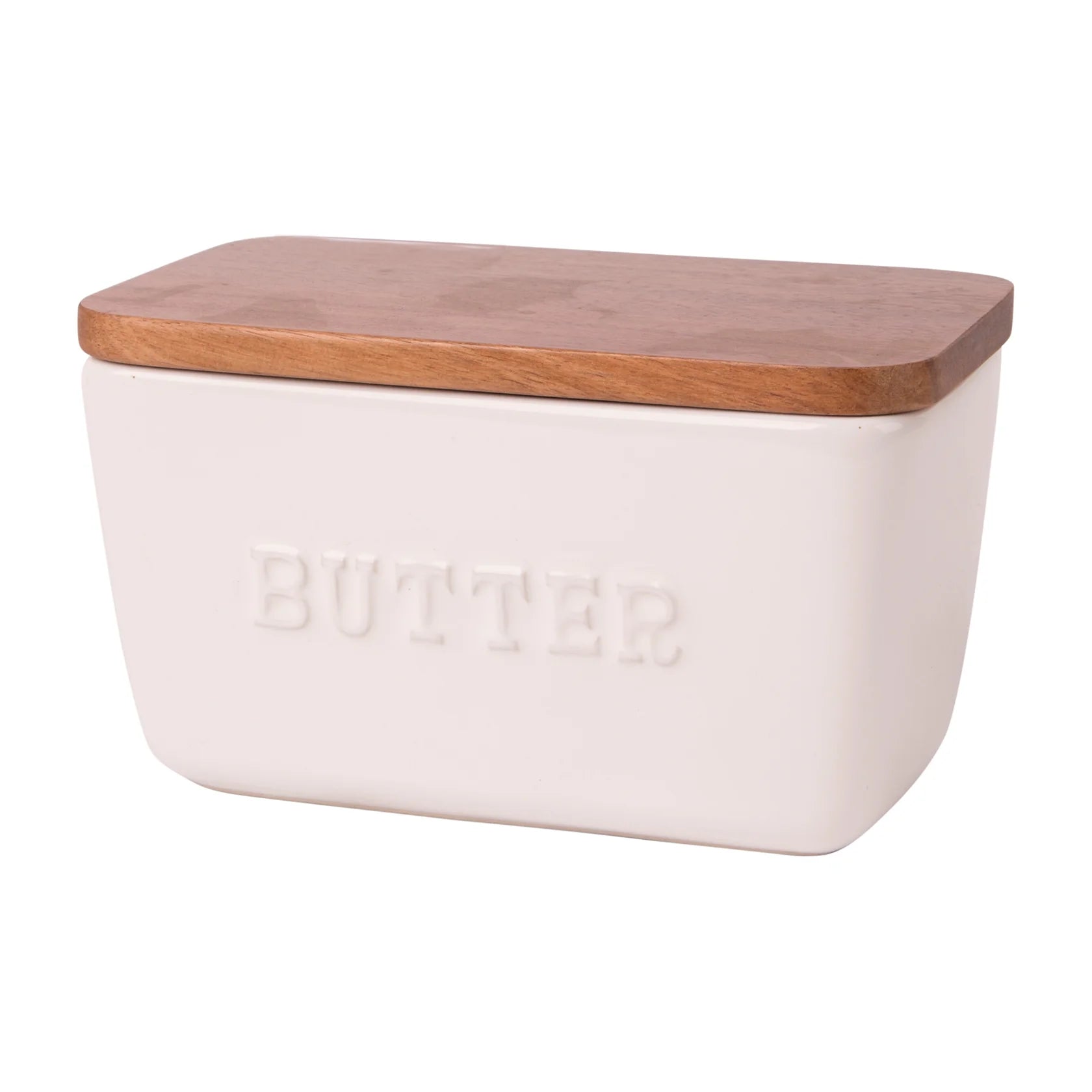 Butter Dish 6" w/Wood Lid