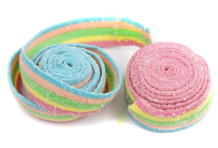Rainbow Sour Rolled Belts 6.6lbs