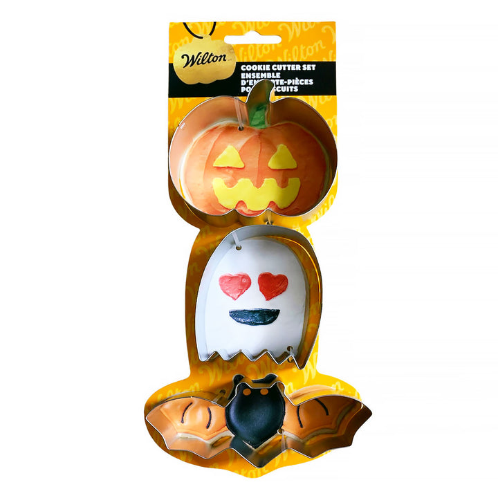 Halloween Pumpkin/Ghost/Bat Cookie Cutter Set 3pc
