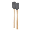 Silicone Mini Spatula/Spoonula Set of 2 Charcoal