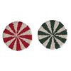 Round Cotton Tufted Candy Striped Trivet