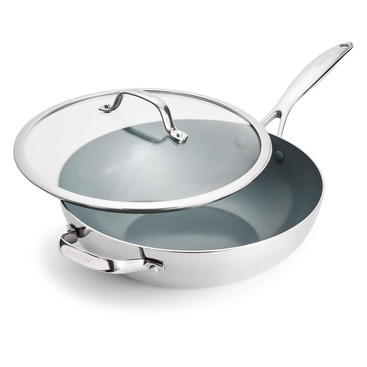 Wok 12" W/Lid & Helper Handle Valencia Pro Stainless