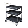 Utility Cart; Plastic; 2-Shelves; 21X33; Black
