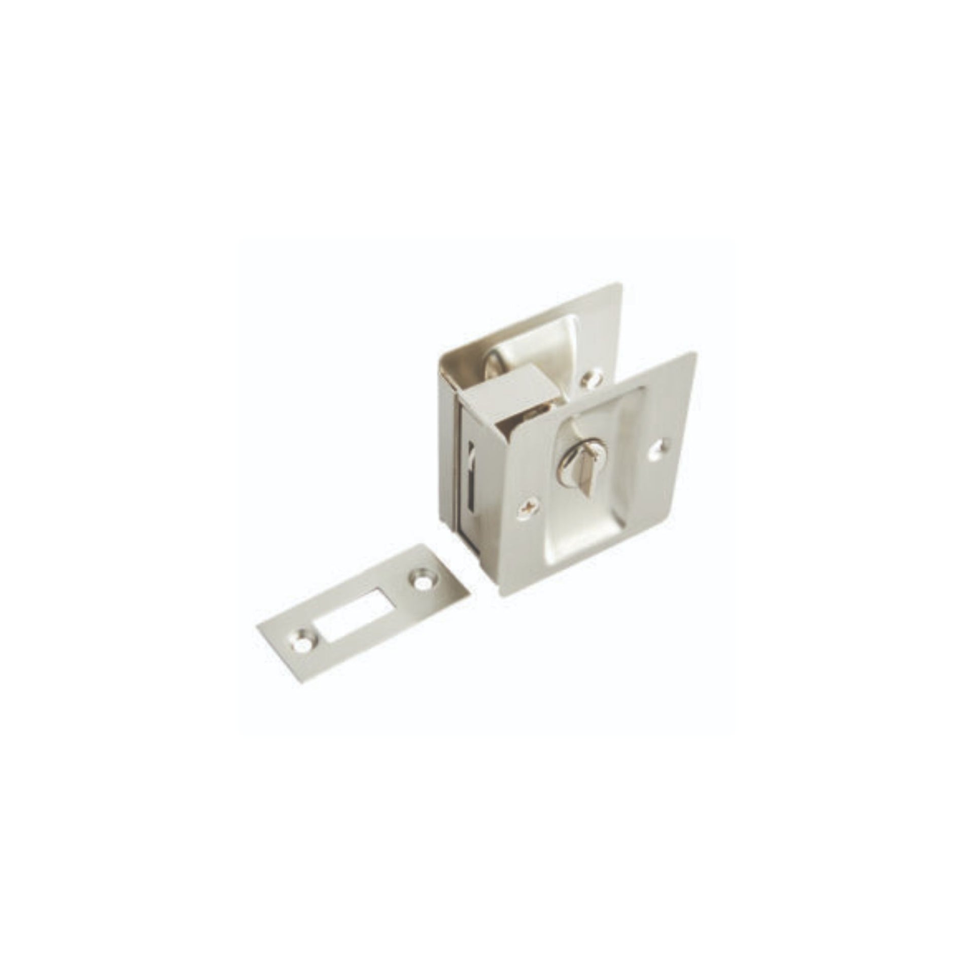 Privacy Door Sliding Satin Nickel