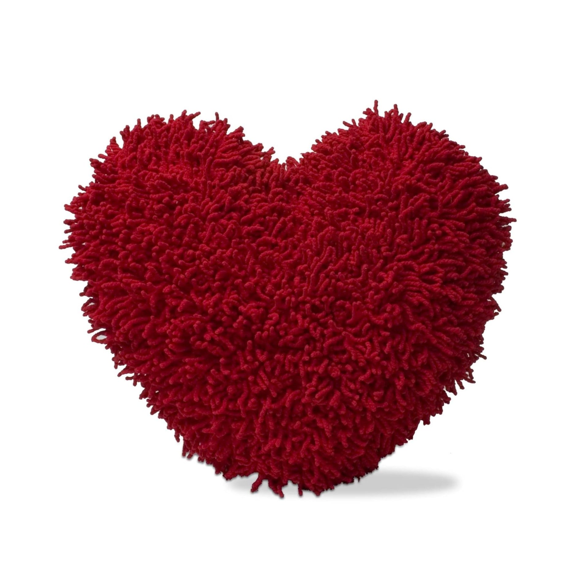 Heart Pillow Shaggy Chenille