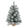 Lg Snow Colorado Tree with Burlap Stand