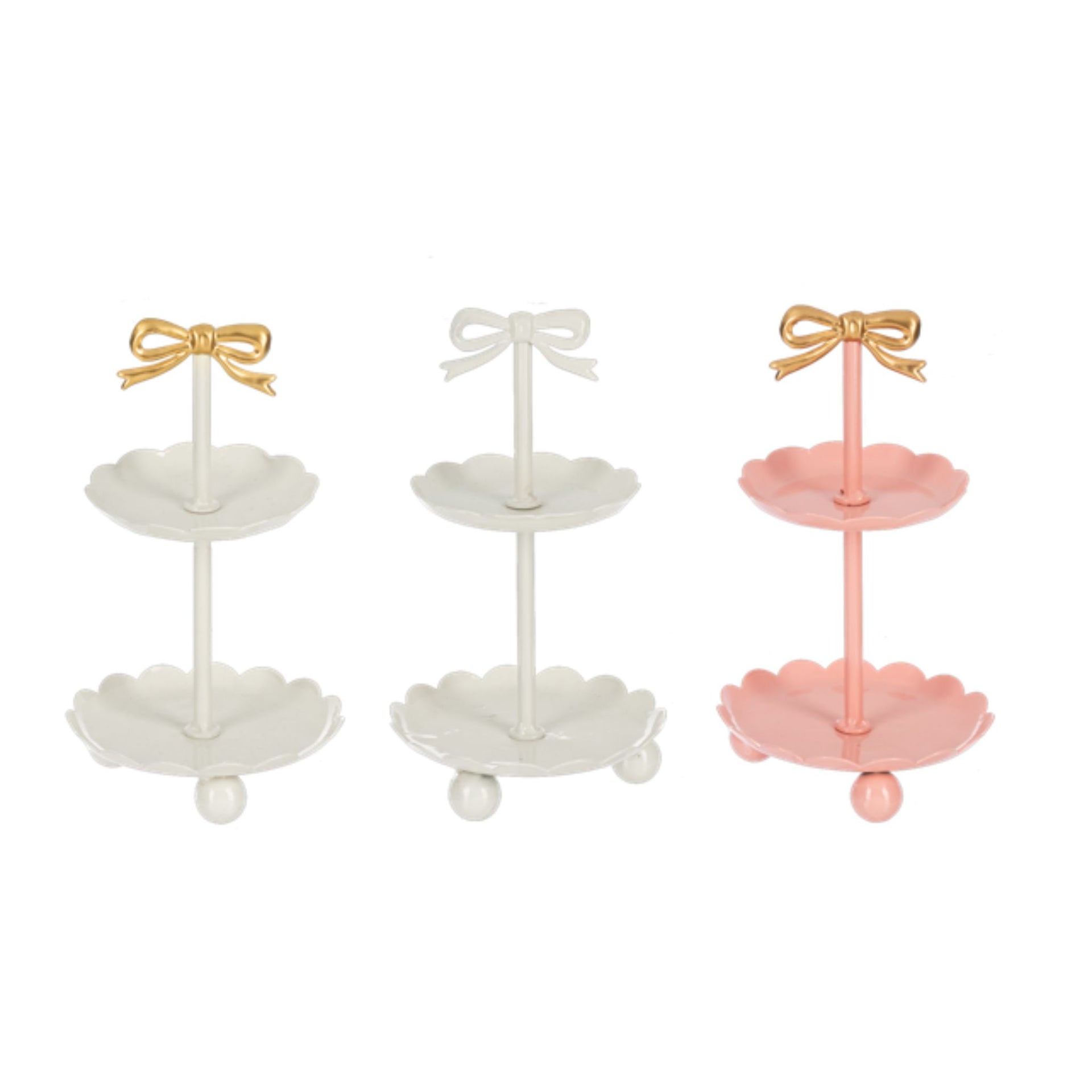 Two-Tier Mini Pedestal Stand with Bow