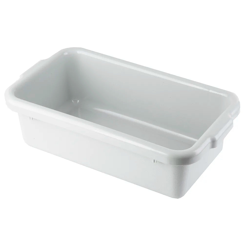 Rectangular grey bus tote on a white background