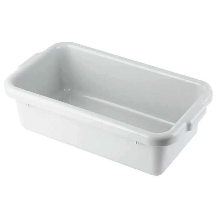 Rectangular grey bus tote on a white background