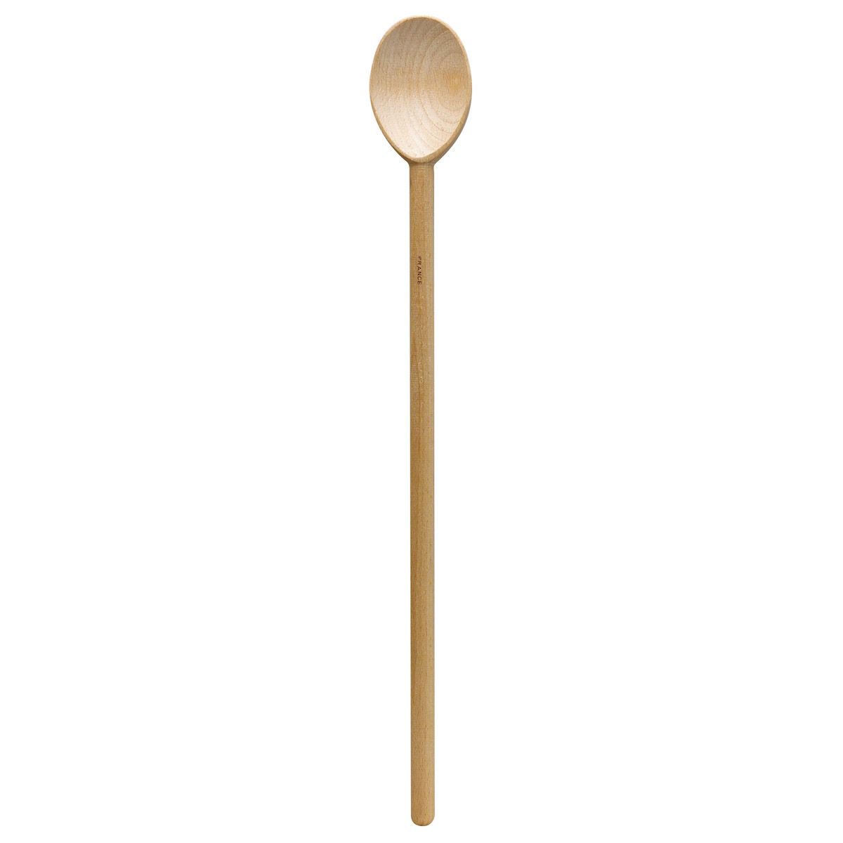 Wooden spoon on a white background