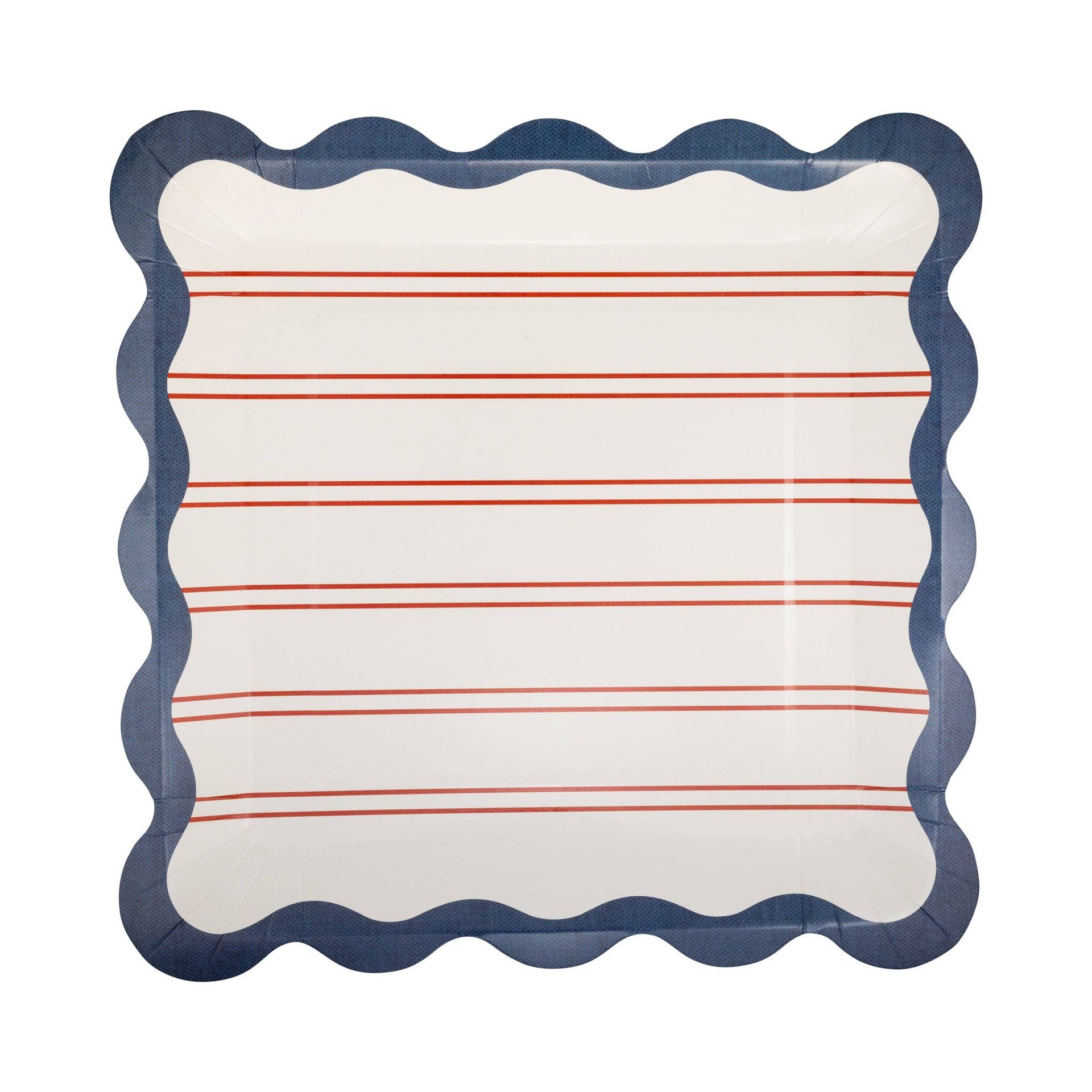 HAM1244 - Red Stripes Paper Plate - 11"