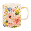 Floral-patterned mug on a white background