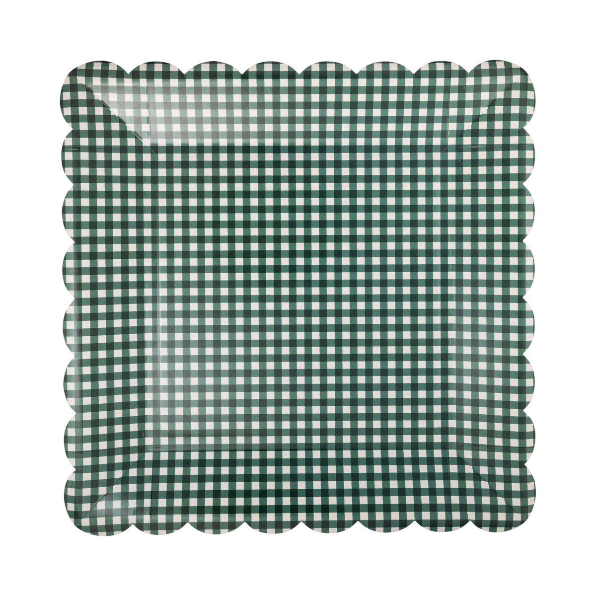 Red and Green Gingham 10" Paper Dinner Plates