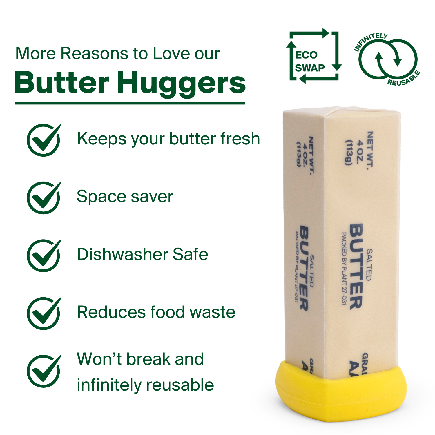 Reusable Silicone Butter Saver – Yellow