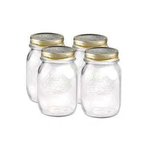 Canning Jars 17oz 4Pk w/Lids