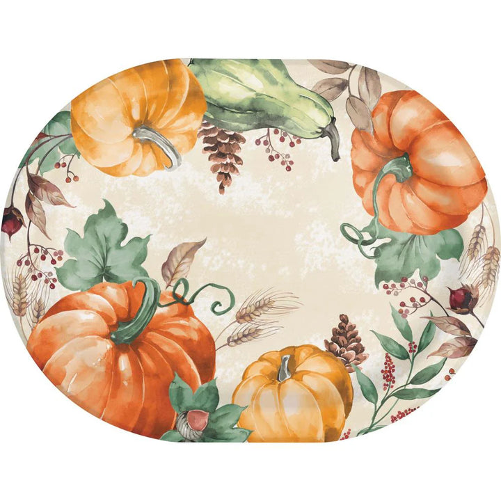 Harvest Delight Paper Oval Plate