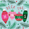 Holiday Frills Deck The Halls Beverage Napkin