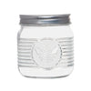 Bee Embossed Clear Canister w/ Metal lid 25oz