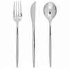 Metallic Silver Assorted Cutlery 24 ct