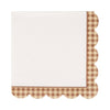 Brown Gingham Edge Cocktail Napkin (24ct)