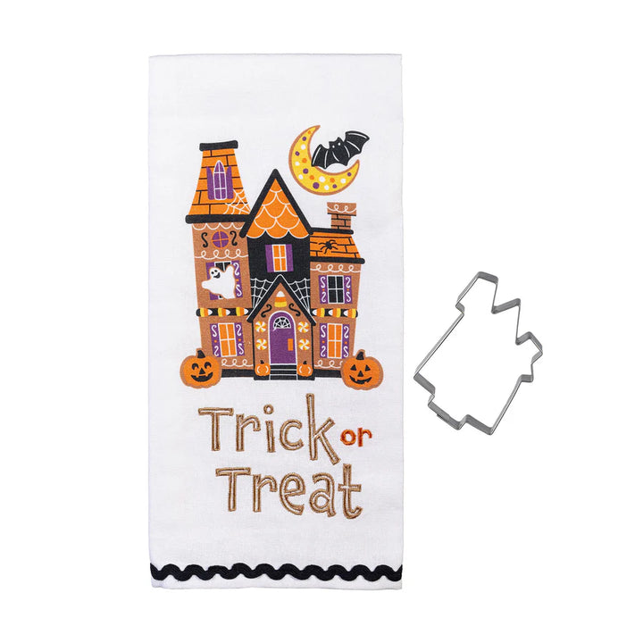 Trick or Sweets Treat Towel and Cookie Cutter Gift Set