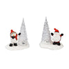 LED Ceramic Tabletop Décor, Santa and Tree/ Snowma