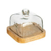 Wood Server w/Glass Dome