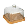Wood Server w/Glass Dome