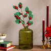 Holly and Berries Fabric Branch