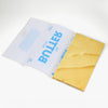Open butter book on a white background