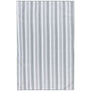 Striped gray and white towel on a white background