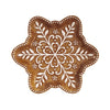 Gingerbread Snowflake Shaped Salad Plate 9"