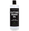 Bottle of Caron & Doucet cutting board oil on a white background