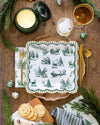 Green Ticking Stripe 10" Paper Dinner Plates
