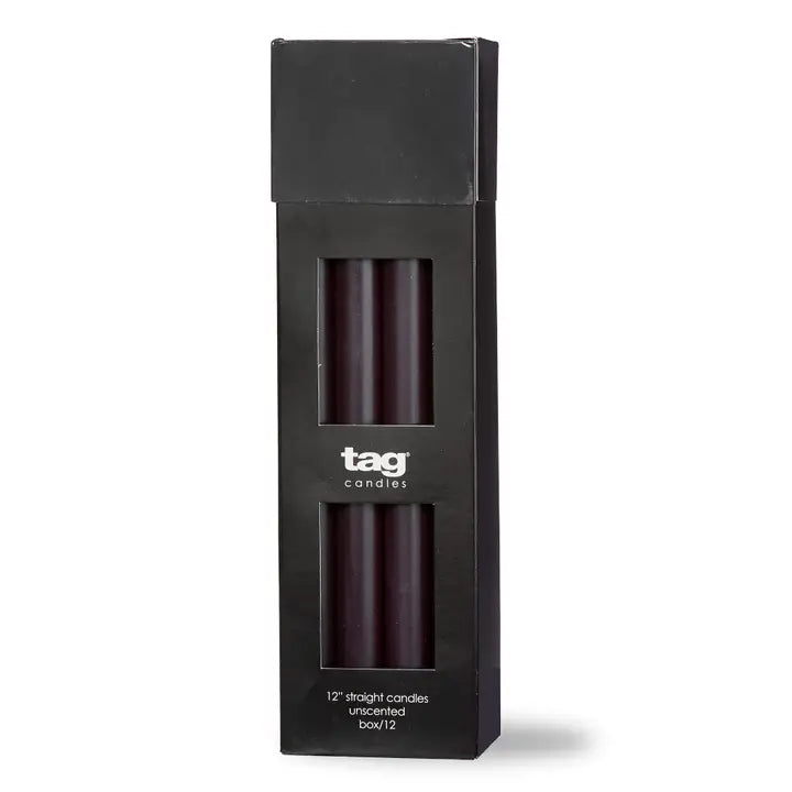 12" Straight Candle - Black