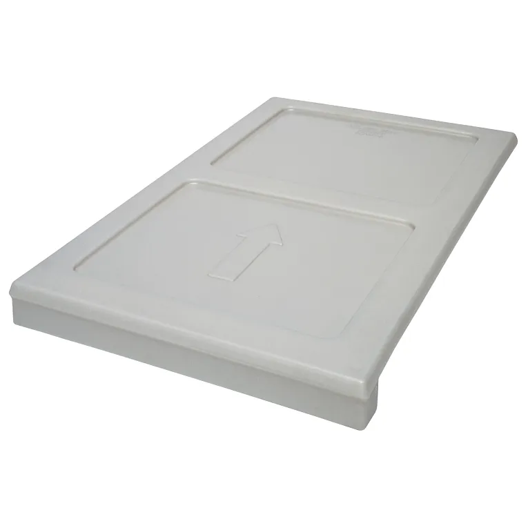 Rectangular white plastic separator on a white background
