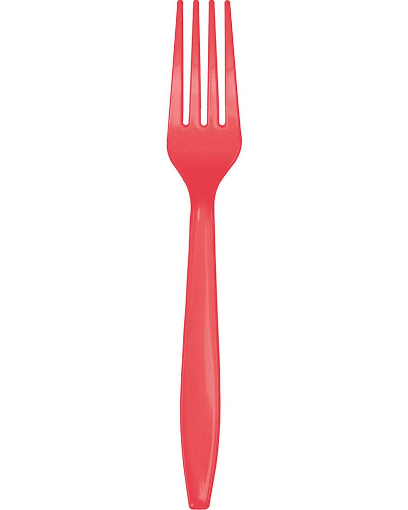 Solid Color Plastic Forks
