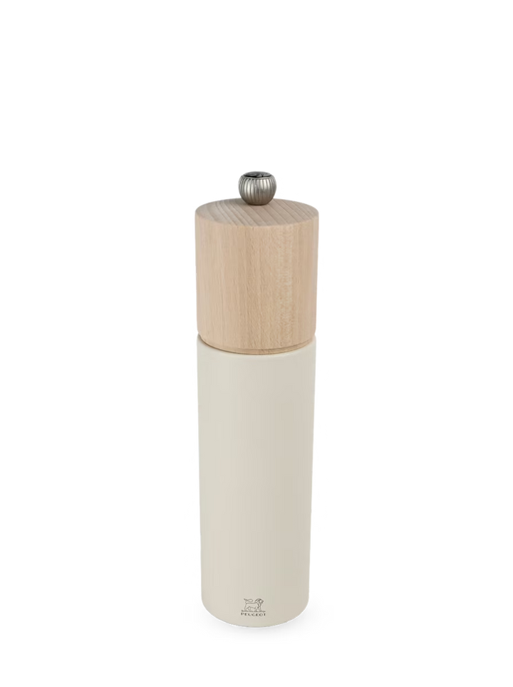 8" BOREAL Beechwood Salt Mill- Feather White
