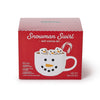 Red box of Snowman Swirl Hot Cocoa Set with a mug illustration on a white background