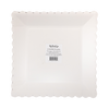 Black and Cream Stripes Scalloped 10" Plate