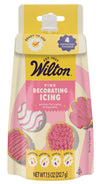 Wilton pink decorating icing package on a white background