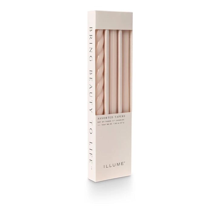 Assorted Candle Tapers 3-Pack (Light Ivory)