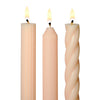 Assorted Candle Tapers 3-Pack (Light Ivory)