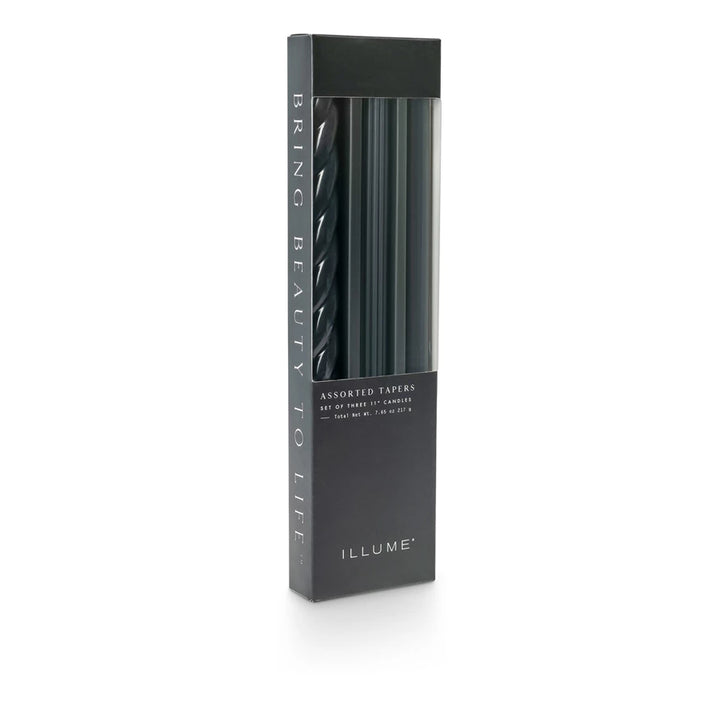 Assorted Candle Tapers 3-Pack (Black)