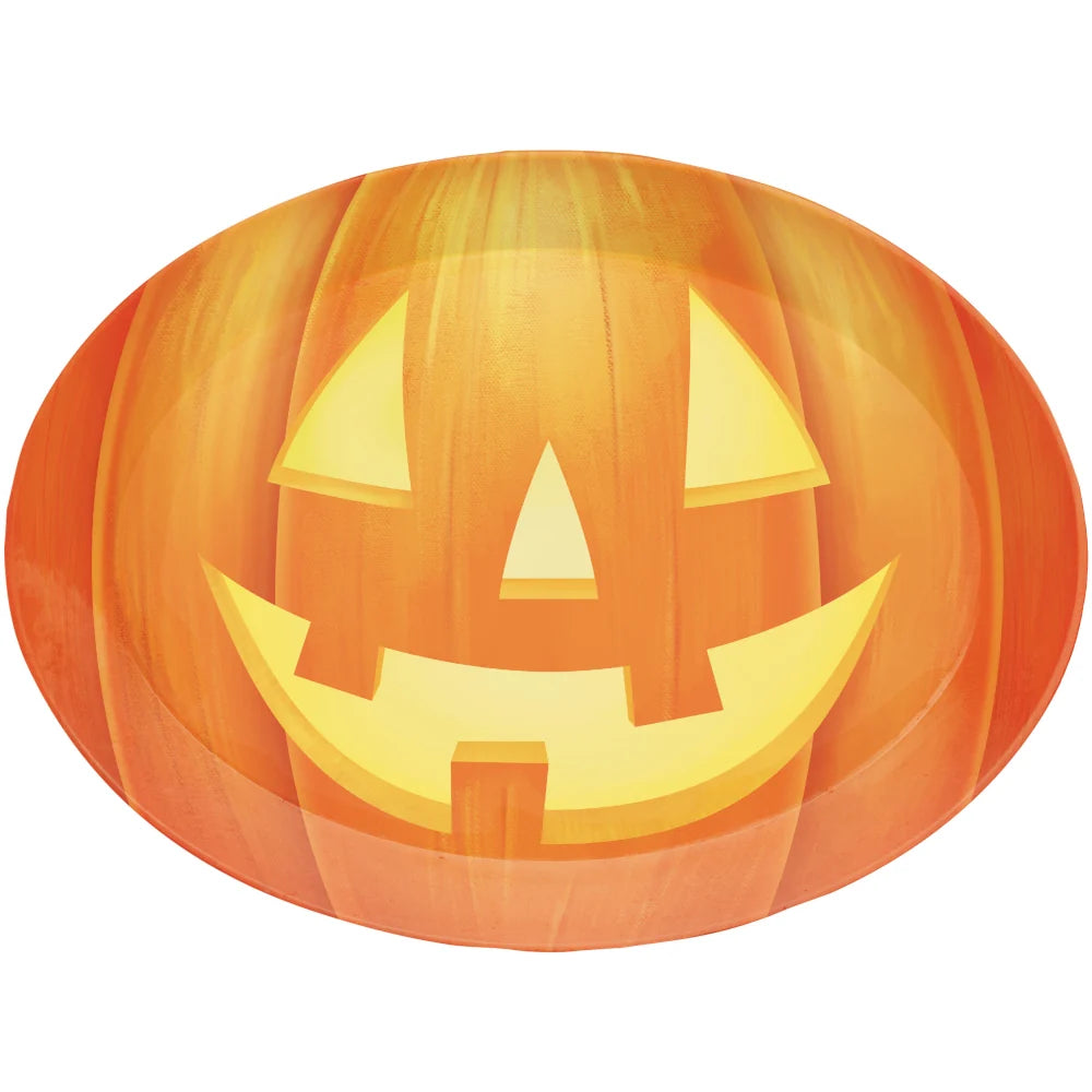 Oval Pumpkin Plastic Tray